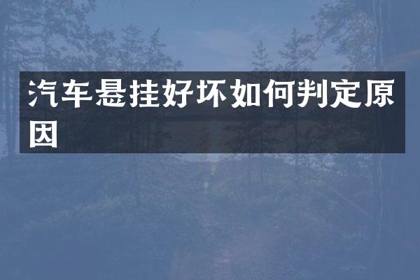 汽车悬挂好坏如何判定原因