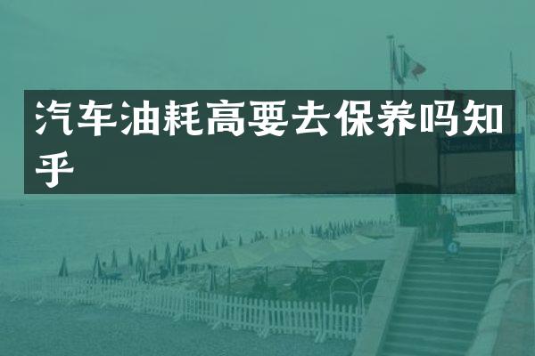 汽车油耗高要去保养吗知乎