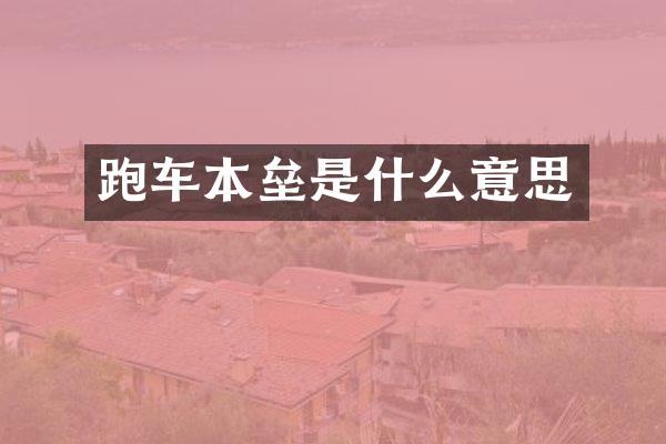 跑车本垒是什么意思
