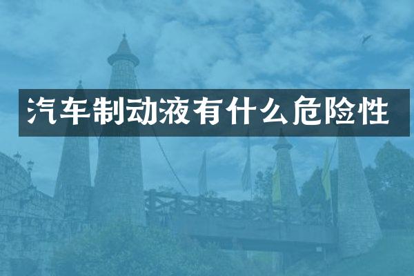 汽车制动液有什么危险性