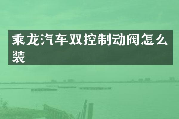 乘龙汽车双控制动阀怎么装
