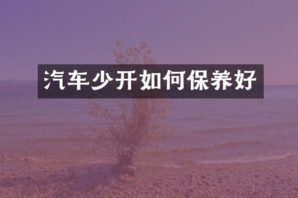 汽车少开如何保养好
