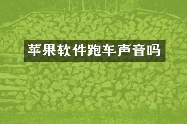 苹果软件跑车声音吗
