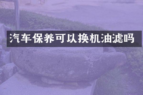 汽车保养可以换机油滤吗