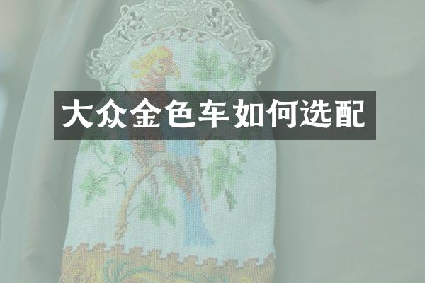 大众金色车如何选配