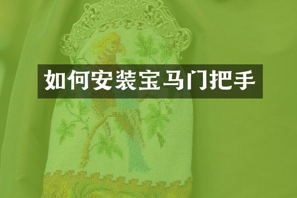 如何安装宝马门把手