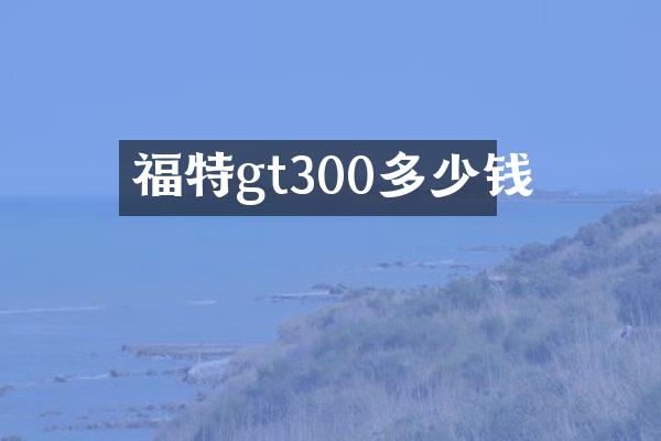 福特gt300多少钱