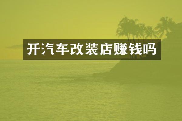 开汽车改装店赚钱吗