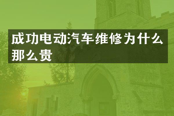 成功电动汽车维修为什么那么贵