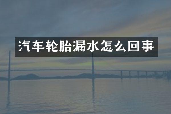 汽车轮胎漏水怎么回事