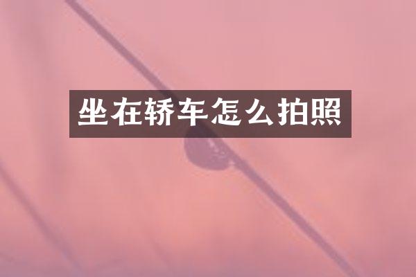坐在轿车怎么拍照