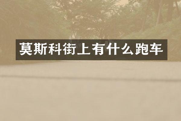 莫斯科街上有什么跑车