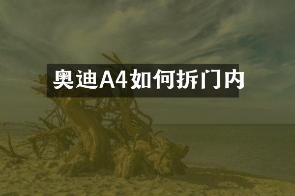 奥迪A4如何拆门内