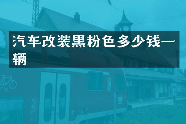汽车改装黑粉色多少钱一辆