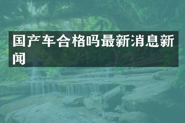 国产车合格吗最新消息新闻