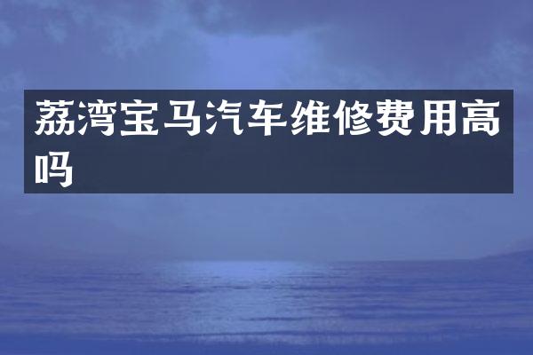 荔湾宝马汽车维修费用高吗