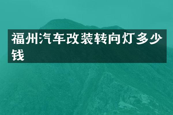 福州汽车改装转向灯多少钱