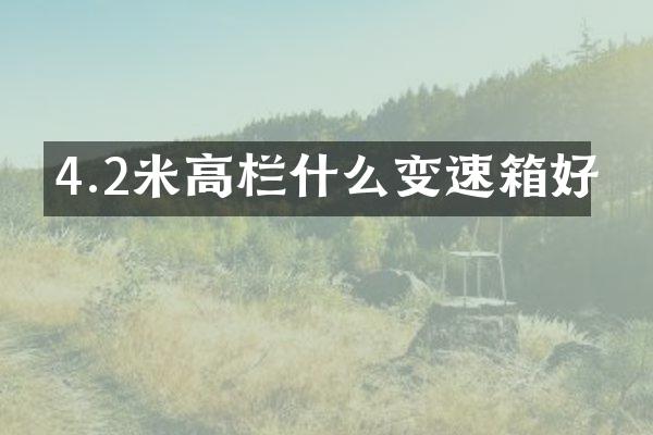 4.2米高栏什么变速箱好