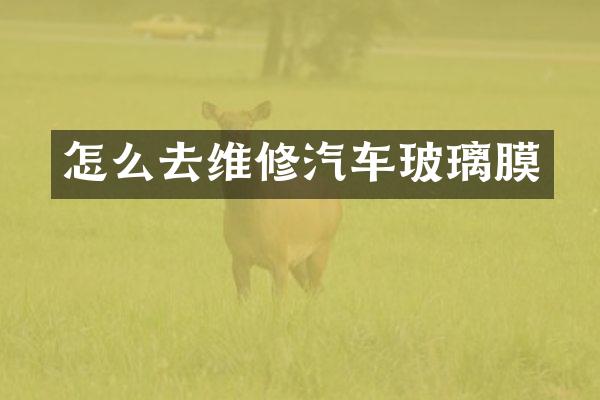 怎么去维修汽车玻璃膜