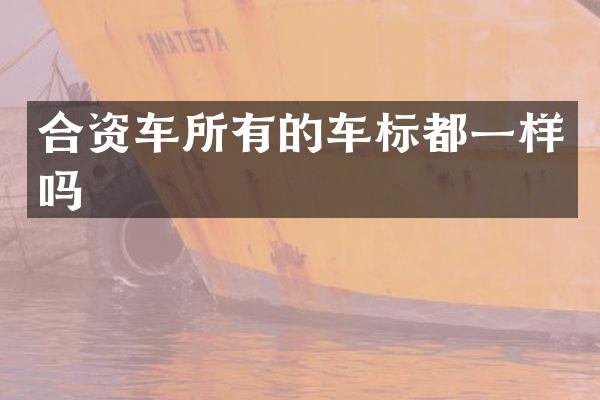 合资车所有的车标都一样吗