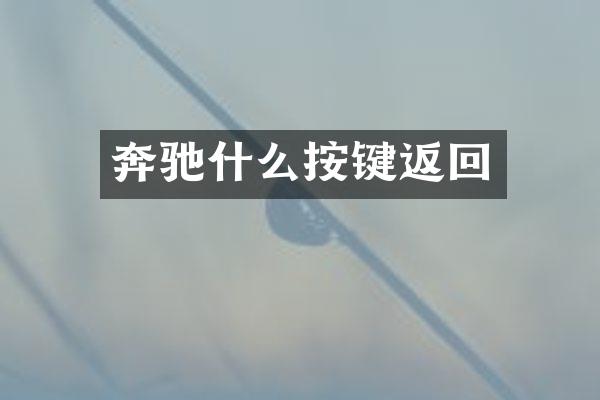 奔驰什么按键返回