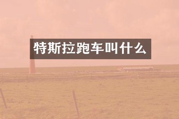 特斯拉跑车叫什么