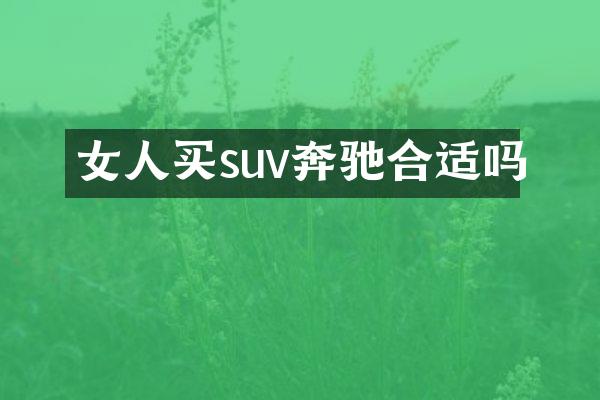 女人买suv奔驰合适吗