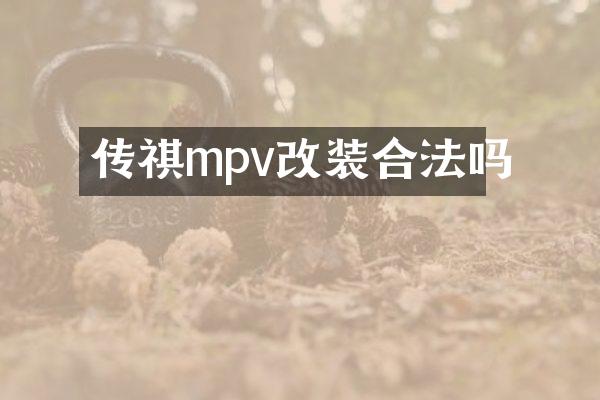 传祺mpv改装合法吗
