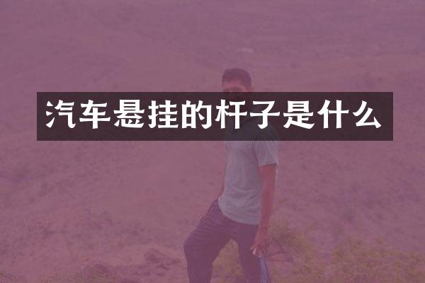 汽车悬挂的杆子是什么