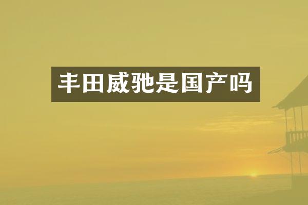 丰田威驰是国产吗