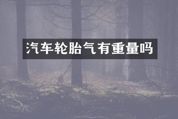 汽车轮胎气有重量吗