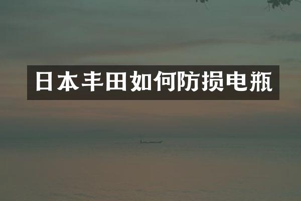 日本丰田如何防损电瓶