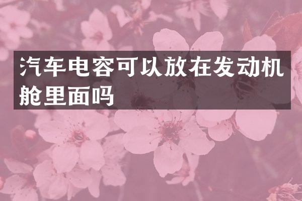汽车电容可以放在发动机舱里面吗