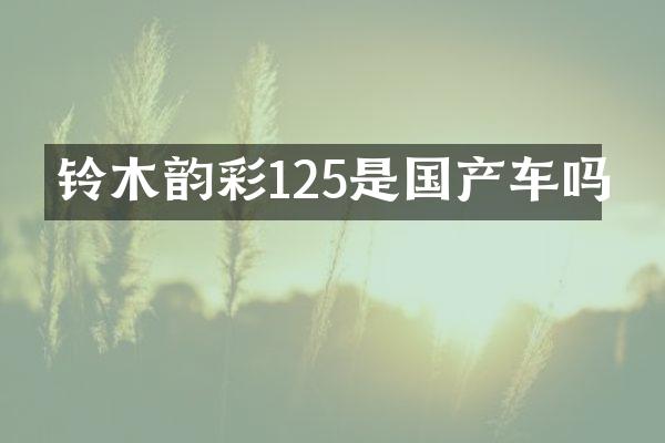 铃木韵彩125是国产车吗