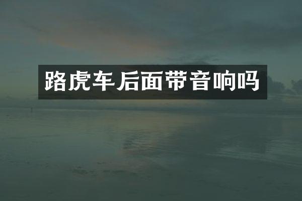 路虎车后面带音响吗