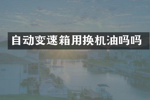 自动变速箱用换机油吗吗