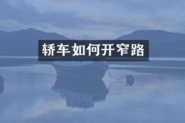轿车如何开窄路