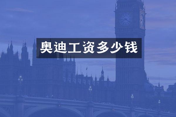 奥迪工资多少钱