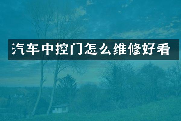 汽车中控门怎么维修好看