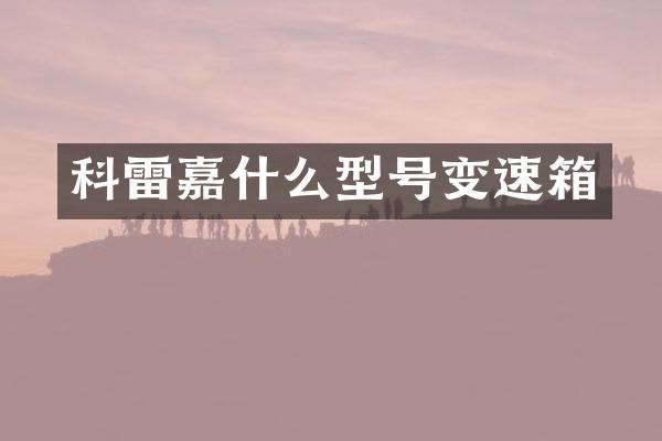 科雷嘉什么型号变速箱