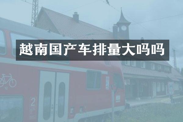 越南国产车排量大吗吗