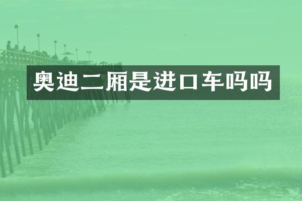 奥迪二厢是进口车吗吗