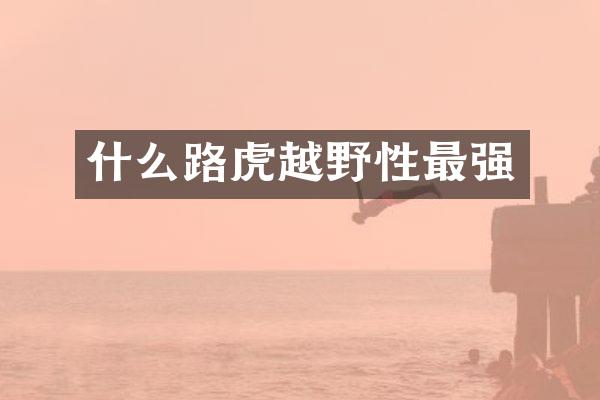 什么路虎越野性最强