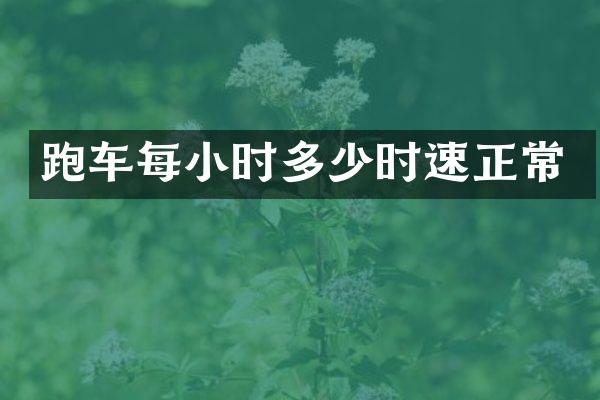 跑车每小时多少时速正常