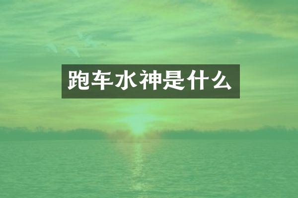 跑车水神是什么