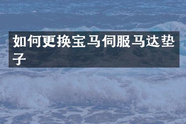 如何更换宝马伺服马达垫子