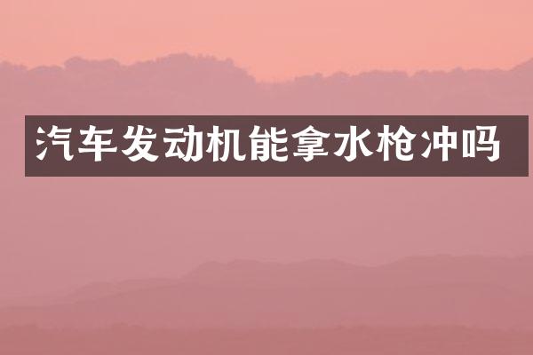 汽车发动机能拿水枪冲吗