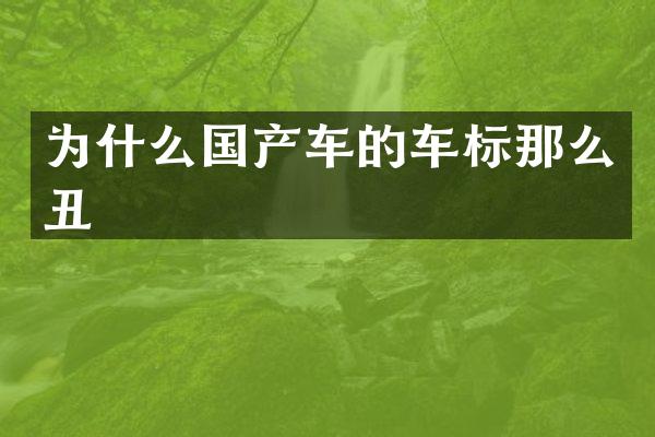 为什么国产车的车标那么丑