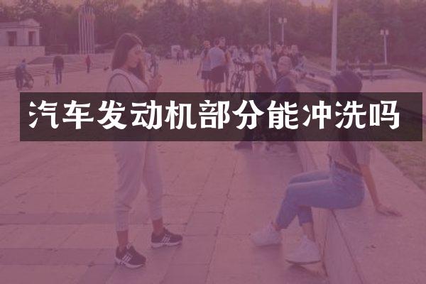 汽车发动机部分能冲洗吗