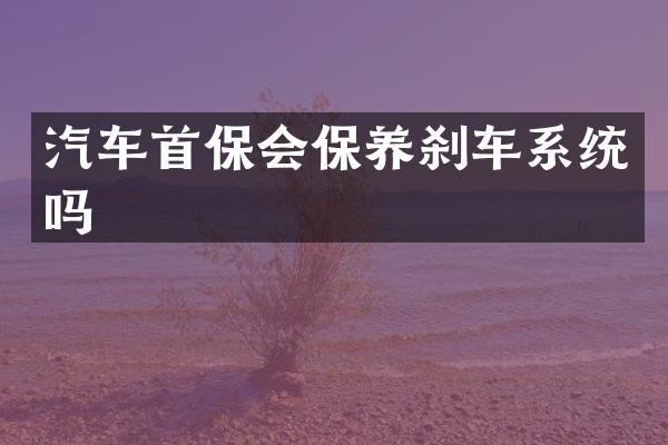 汽车首保会保养刹车系统吗